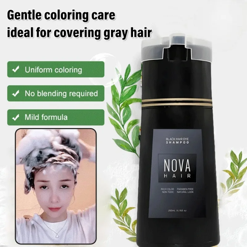 

Шампунь-краска для волос 3-в-1: мгновенная окраска, контроль жирности, уход и питание для мужчин и женщин