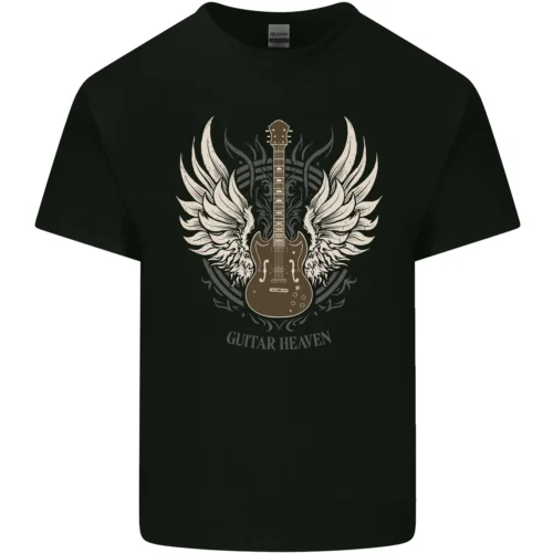 Gitaar Heaven Rock N Roll Muziek Heavy Metal Heren Katoenen T-Shirt T-Top