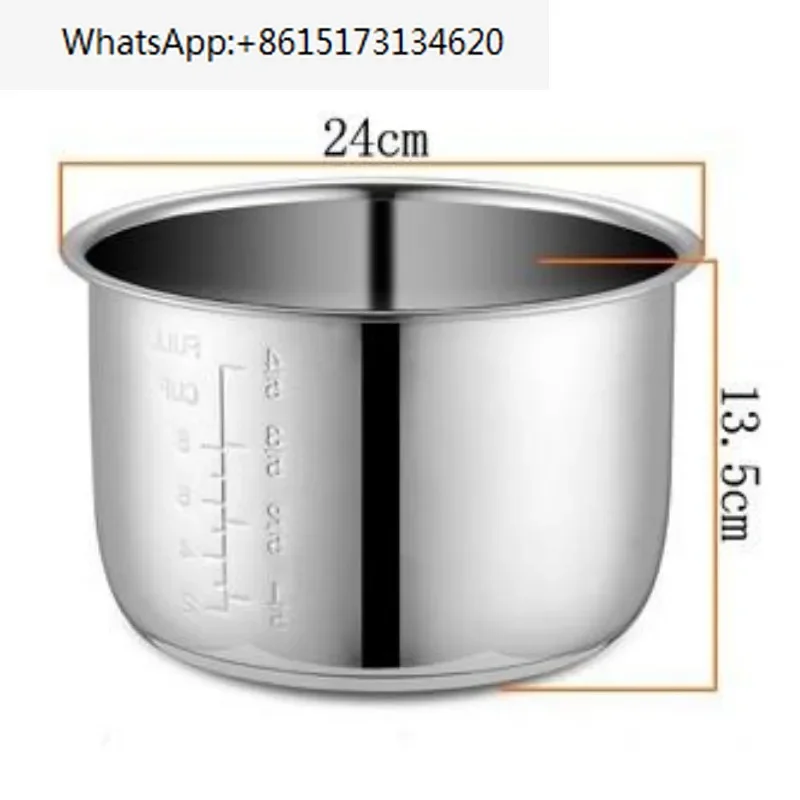 5L Electric pressure cooker liner inner bowls multicooker bowl stainless steel tank for cooking soup porridge