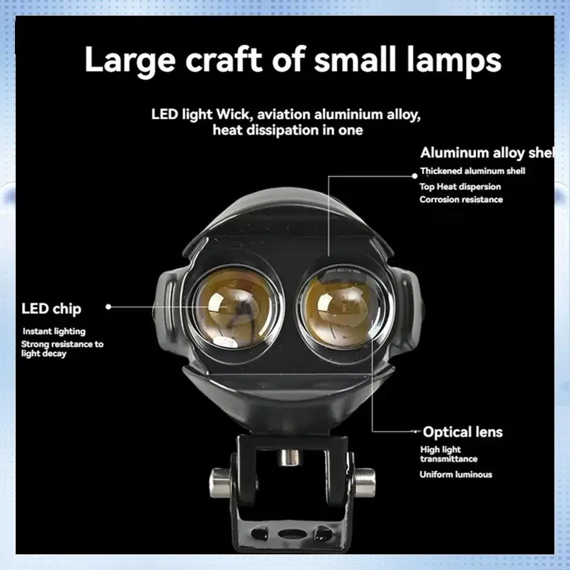 

AM-Motorcycle 3-Inch LED Fog Lights 6000K/3500K For Truck, Car, And ATV - High-Intensity Off-Road Driving And Work Lights