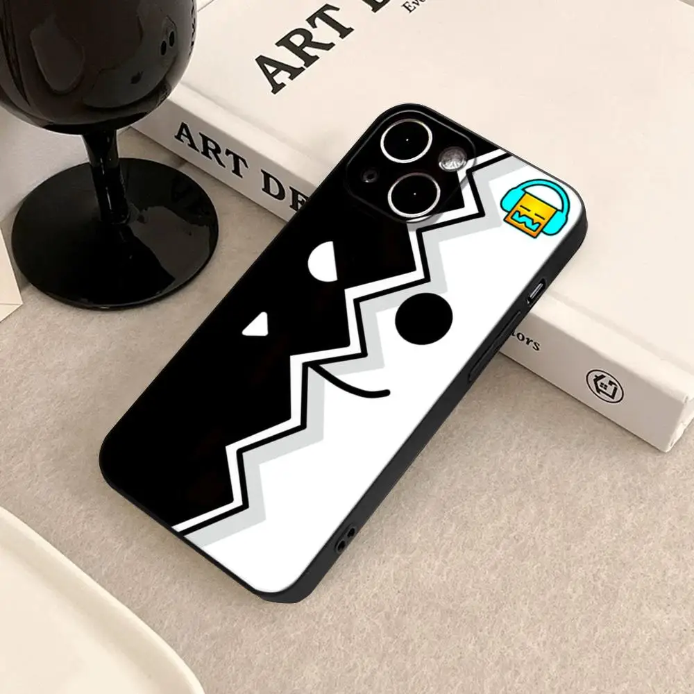 Geometry Dash GD Phone Case FOR IPhone 15promax 14 11 12 Pro 8 7 15 Plus 13 Pro MAX XR XS MINI Black Soft Covers