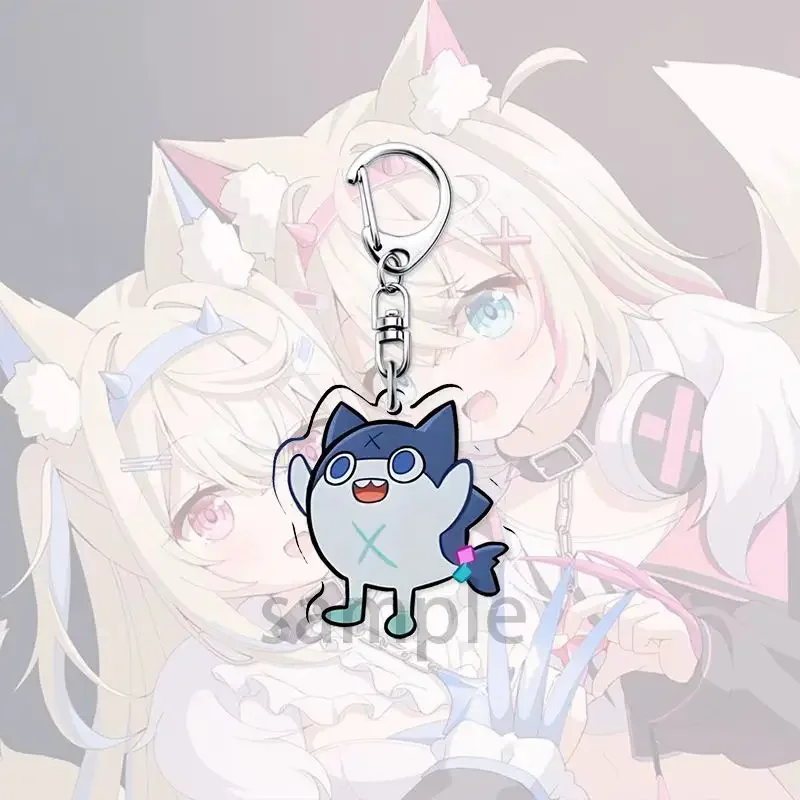 Anime Hololive Figures Keychain Gawr Gura Acrylic key ring YouTuber Keychain