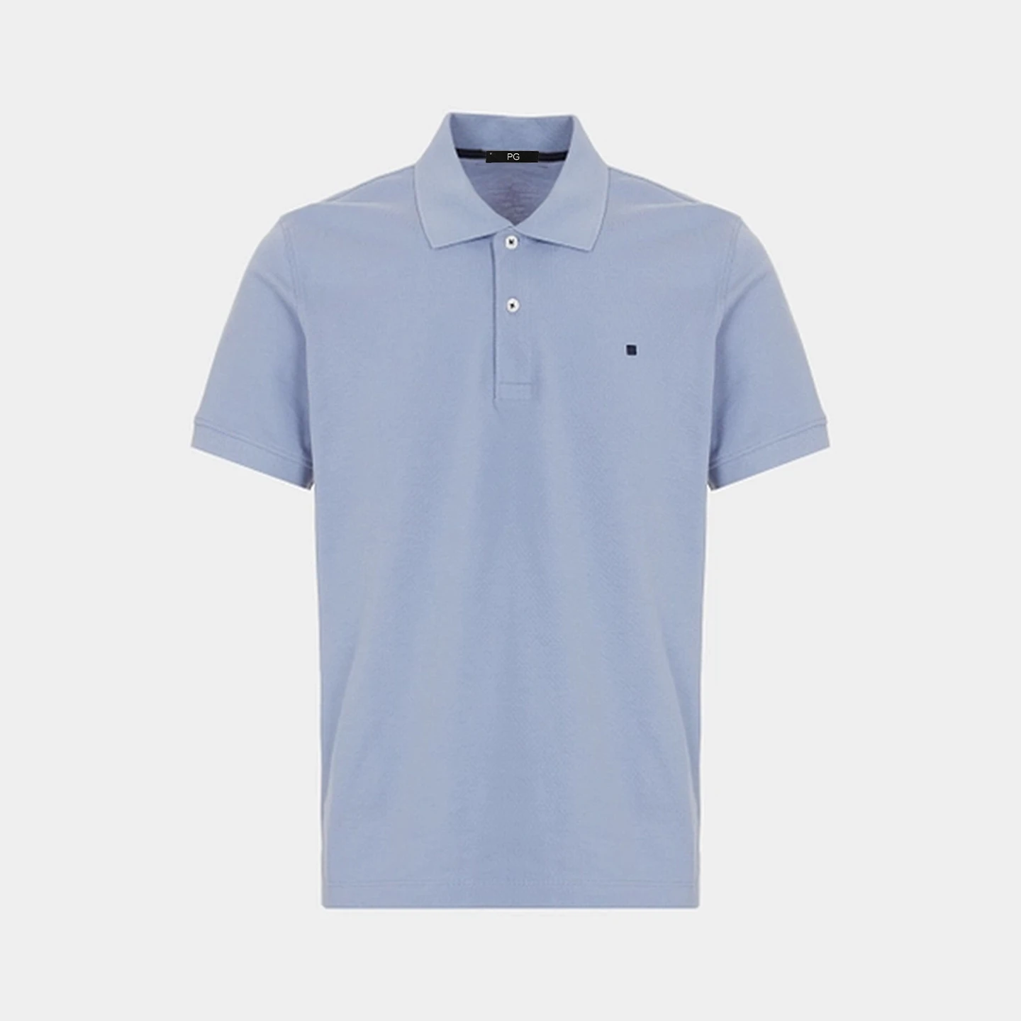 PG Kleines Logo Besticktes Einfarbiges Baumwoll-Kurzarm-Poloshirt für Herren Regular Fit Minimalistische Lässige Oberteile – Detail 10