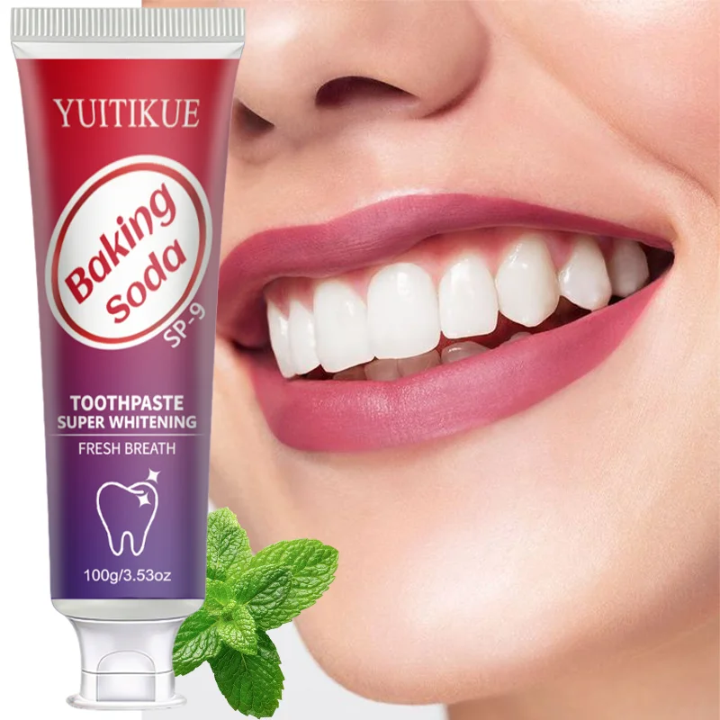 Teeth Whitening Baking Soda - YUITIKUE Dentifricio al Bicarbonato di Sodio,