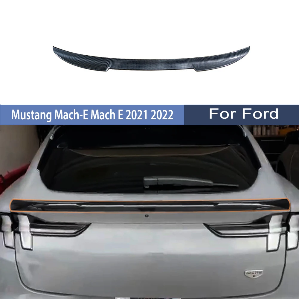 

For Ford Mustang Mach-E Mach E 2021 2022 Car Rear Roof Trunk Spoiler Tail Wings Posterior Lip Decoration Body Kit Accessoriea