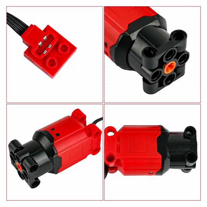 Motor de 88003 L, bloques de construcción Red PLus, piezas de tecnología MOC, funciones de potencia, Motor de potencia para logoeds, bricolaje, coche, camión, encendido