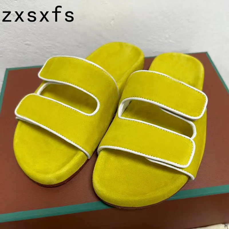 New Summer Walk Slides Women Flat Platfrom Slippers Peep Toe Beach Shoes For Women Flat Slippers Ladies Sandalias Mujer