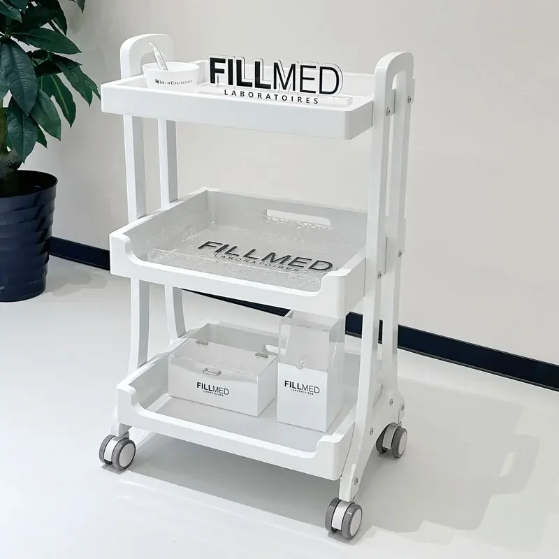 Тележка-органайзер для салона красоты: эстетичный декор, выдвижные ящики, для макияжа, маникюра, парикмахерских и косметических процедур