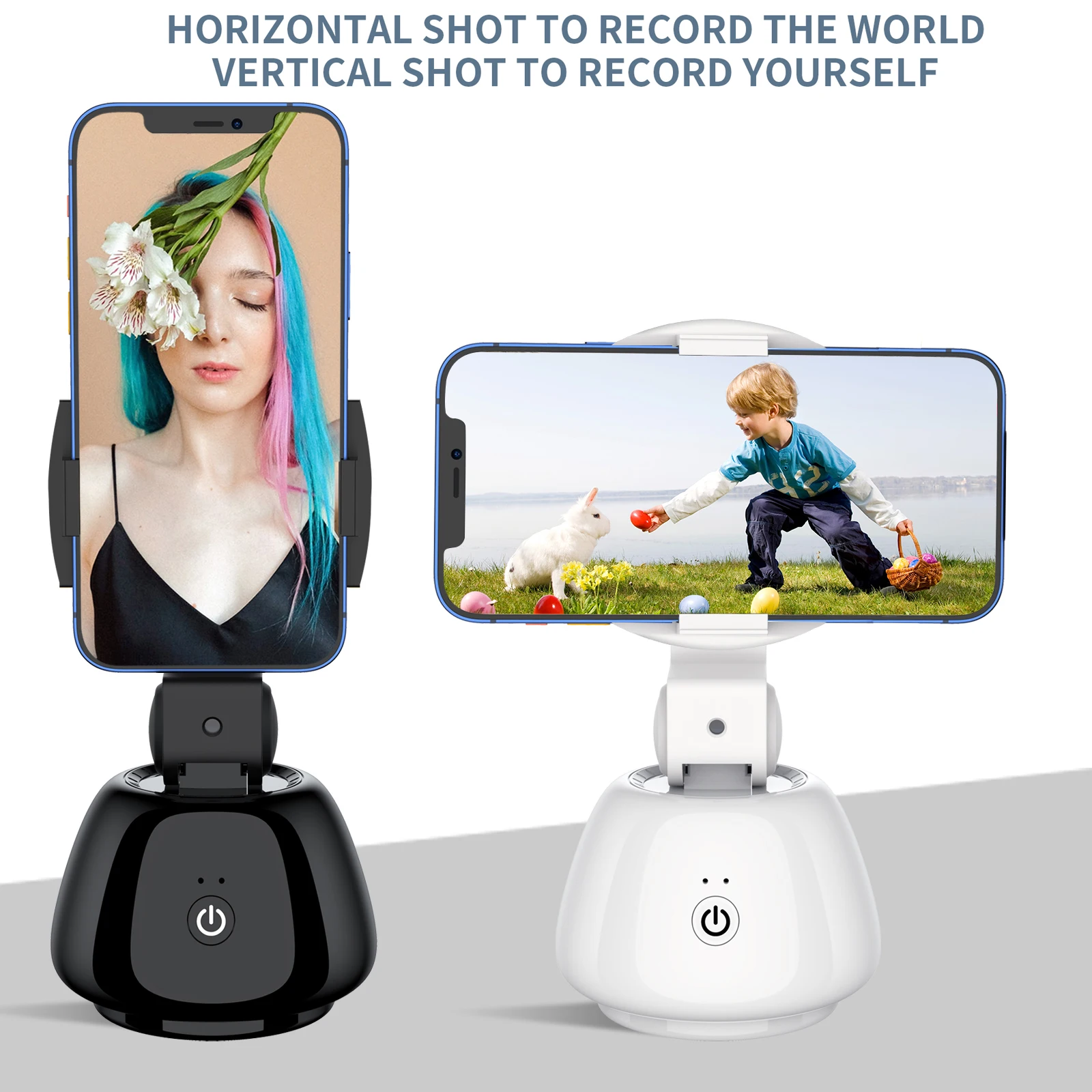 360 ° 회전 추적 짐벌 스태빌라이저, 자동 얼굴 추적 제스처, 스마트 촬영, 휴대폰 거치대, 라이브, 브이로그, 비디오 녹화용