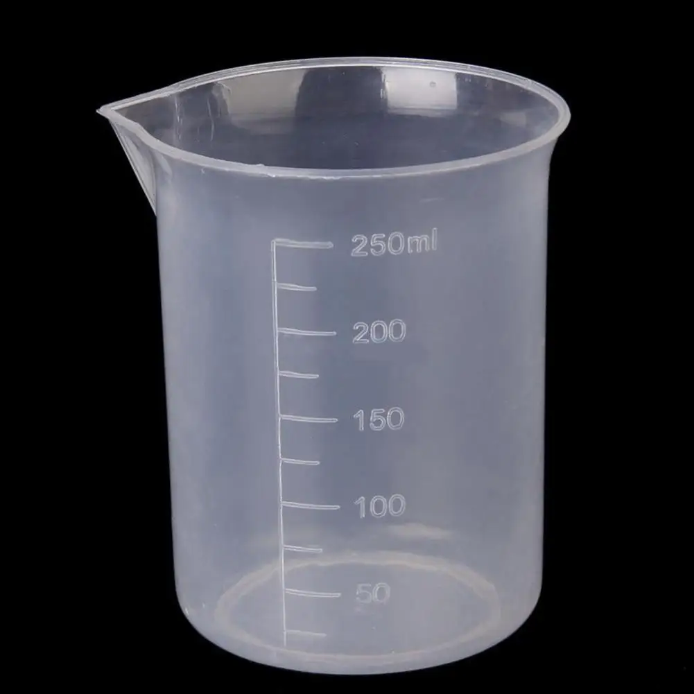 250ml Transparent Measuring Cup Polypropylene Numeric Graduations Beaker Clear Plastic Graduated Measuring Jug For Home Kitchen