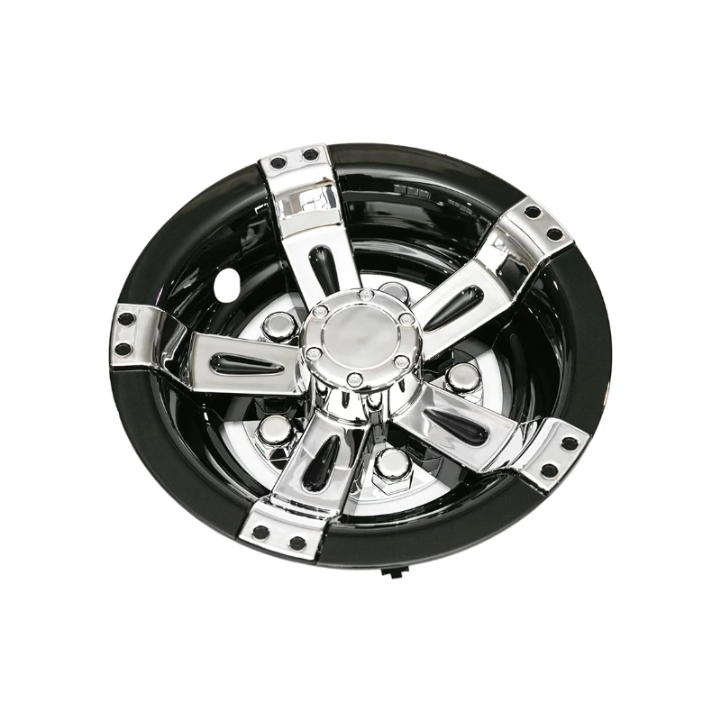 

Golf Cart Hubcaps 8" Wheel Cover 5 Spoke BLK/CHR Golf Cart Wheel Cover