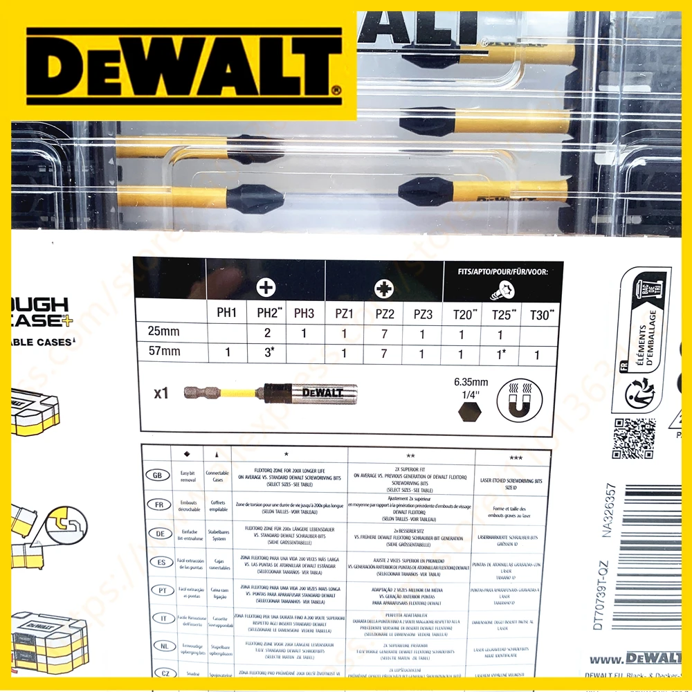 29PCS Drill bits set For DEWALT DT70734T Impact bit screw plum square hexagon head Power Tool Accessories Electric tools part