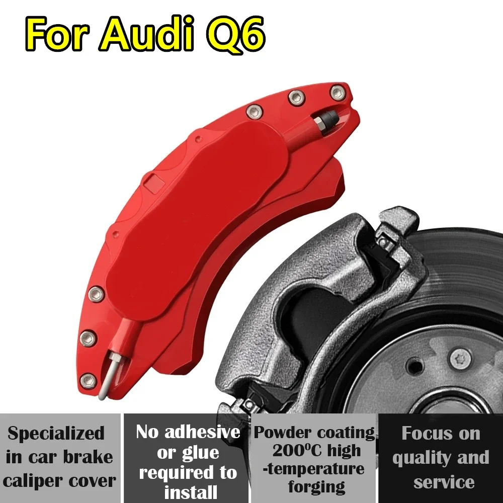

For Audi Q6 Car Brake Caliper Cover Aluminum Alloy Metal Kit Fit 40 45 50 TFSI quattro Light 2023 2024