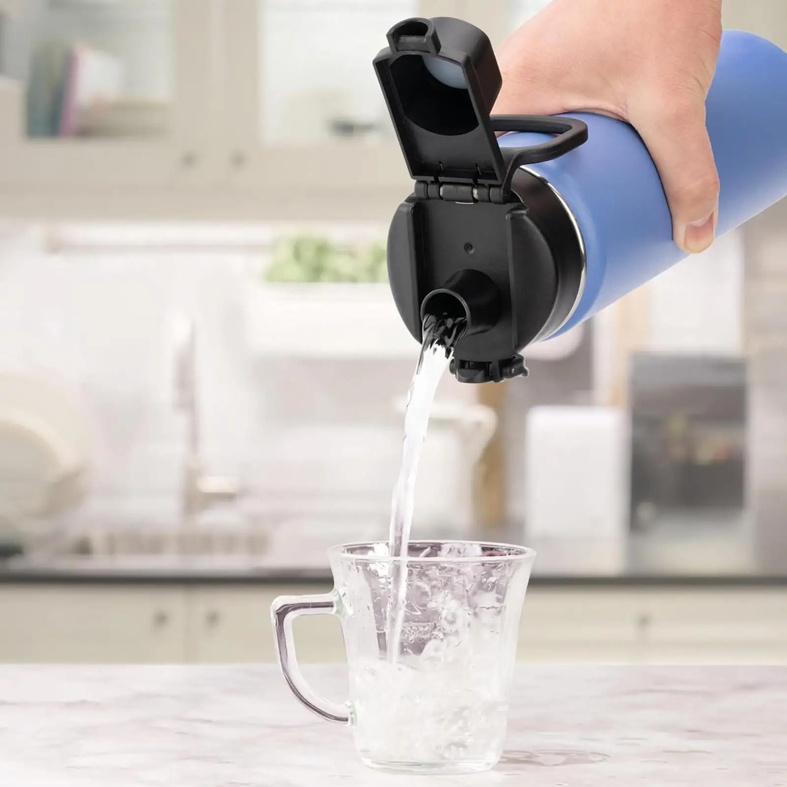 Wide Mouth Spout Lid Water Bottle Replacement Caps Top Spout Lid Safe Convenient Replacement for School Running Gym