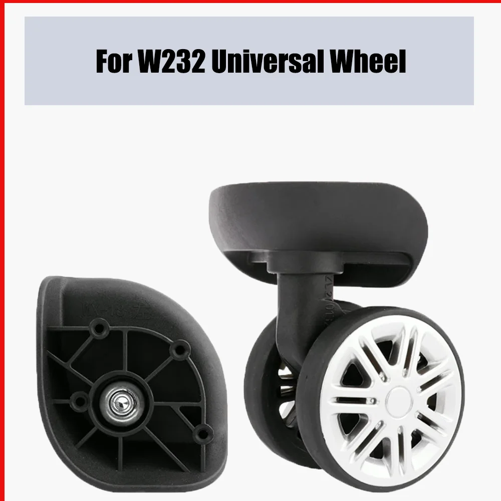 Suitable For W232 Black Universal Wheel Replacement Suitcase Smooth Silent Shock Absorbing Wheel Accessories Wheels Casters