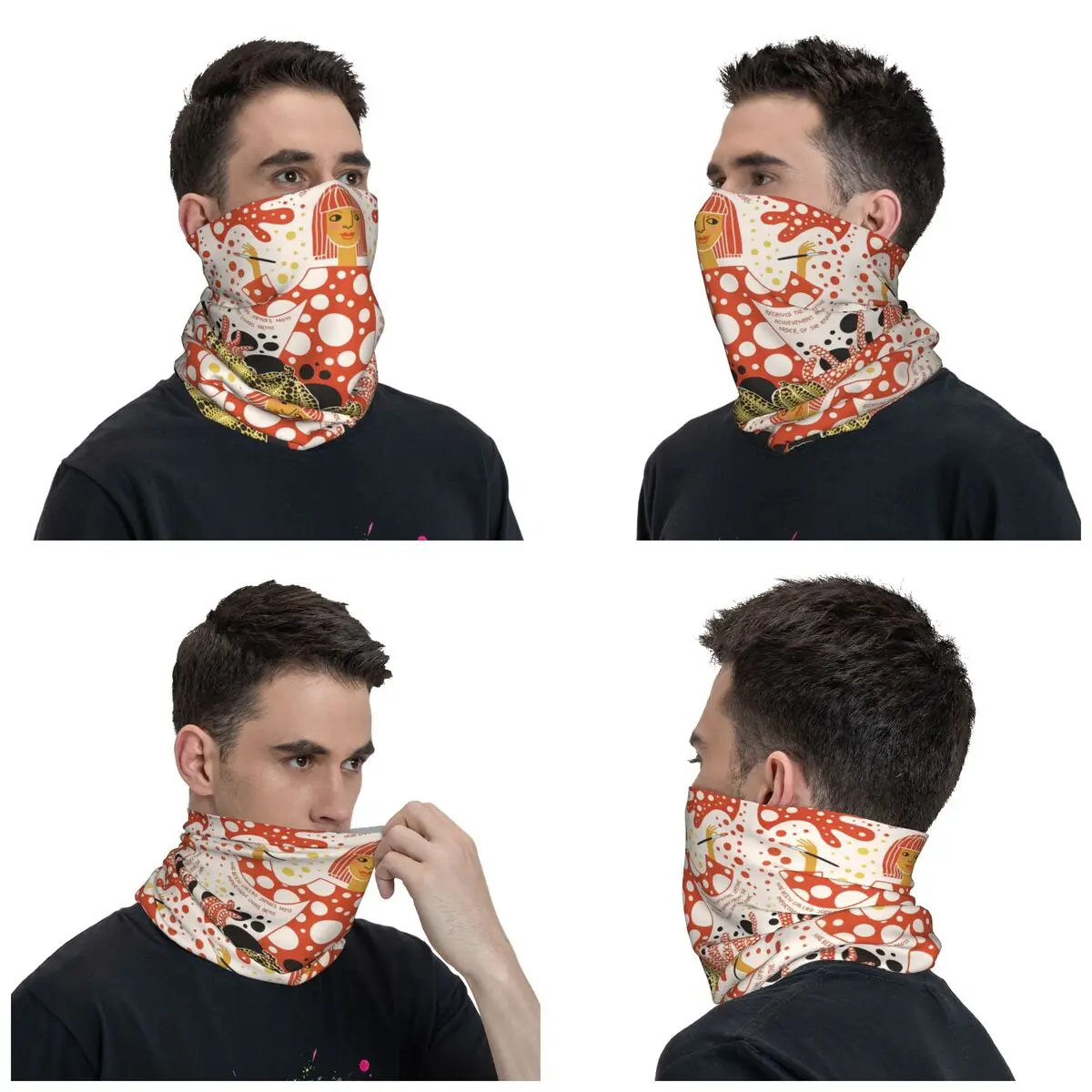 Yayoi Kusama Abstract Painting Winter Headband Neck Warmer Women Men Hiking Cycling Tube Scarf Face Bandana Gaiter