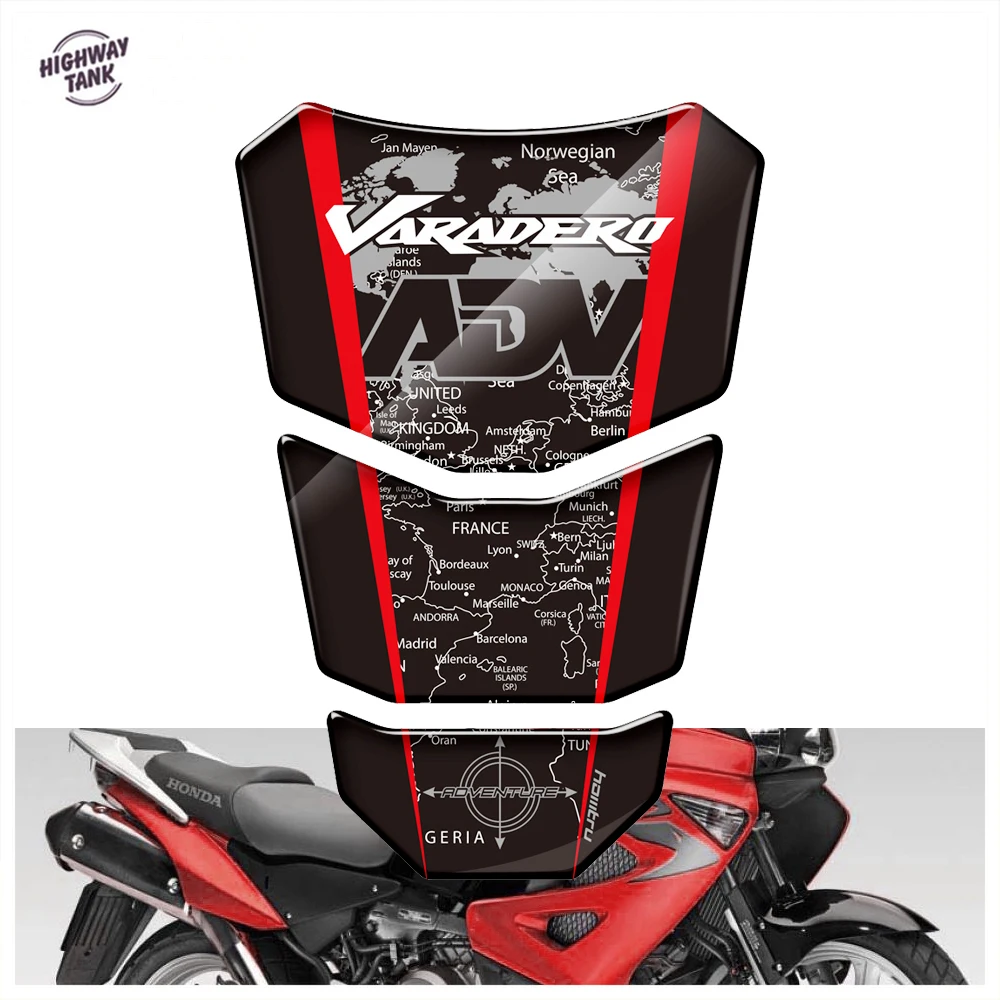 

3D Resin Motorcycle Tank Pad Protector Sticker for Honda XL125 XL250 XL1000 Varadero Decals