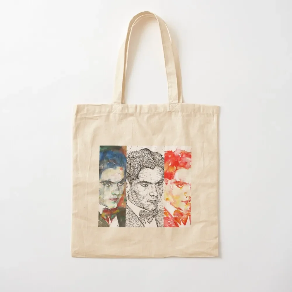 

THREE TIMES FEDERICO GARCIA LORCA Tote Bag sac pour femme canvas shopping bag Shopper Women's bags Tote Bag