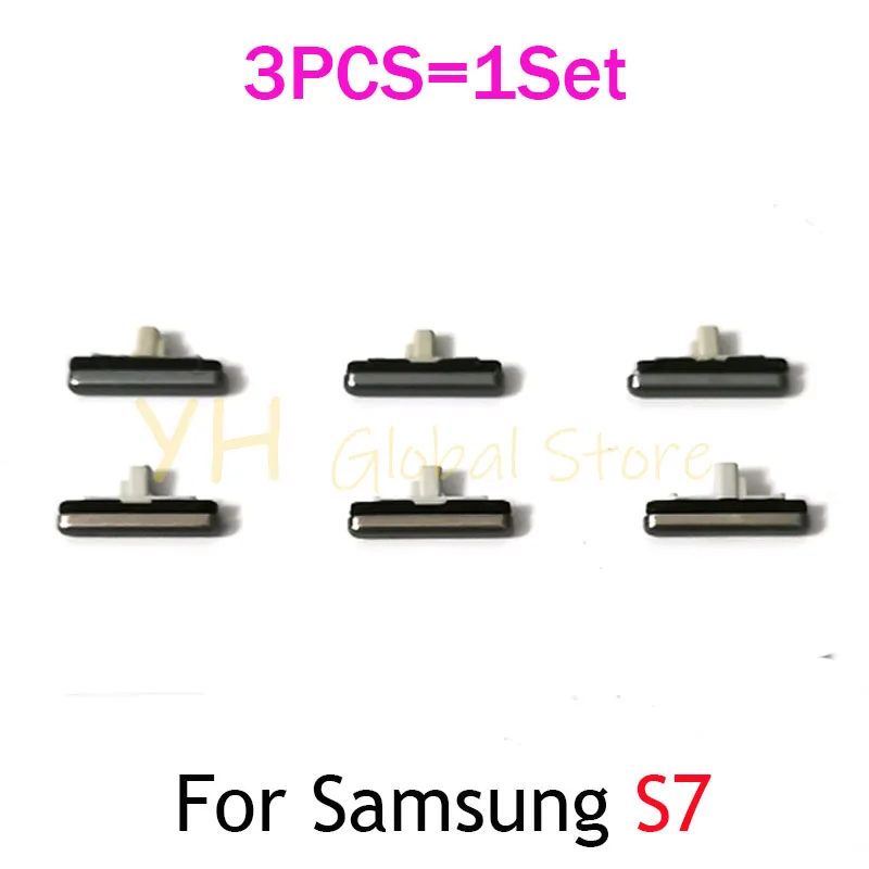 10Set For Samsung Galaxy S7 G930 G930F / S7 Edge G935 G935F Power Button ON OFF Volume Up Down Side Button Key Repair Parts