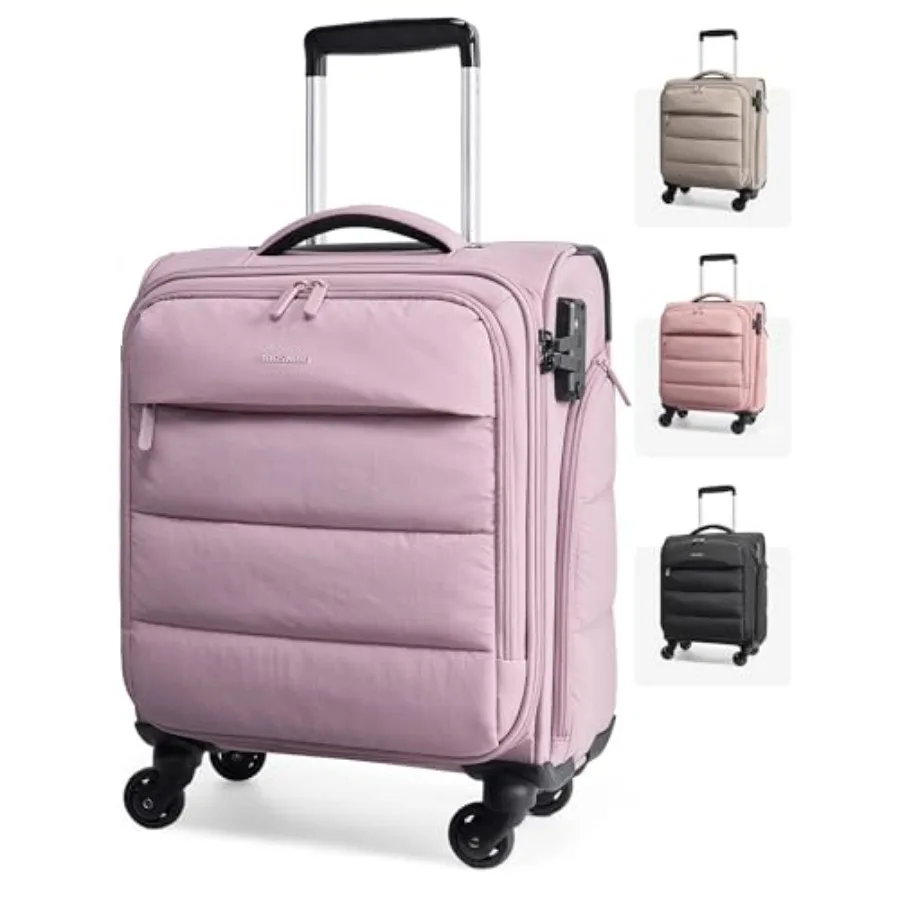 

Underseat Carry on Luggage with Wheels, Soft Underseat Travel Luggage with PVC Wet/Dry Pockets, Lightweight Soft Personal Item