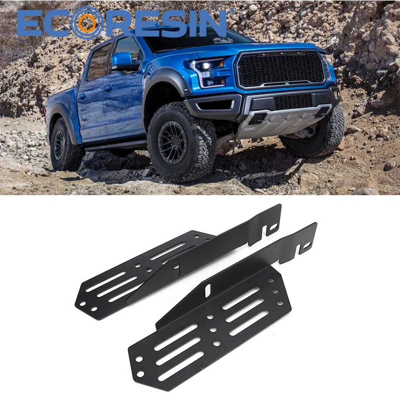 For Ford F150 Front Bumper 18W LED FogLights With Mounting Brackets Set SVTRaptor Truck 2017 2018 2019 2020 Stell