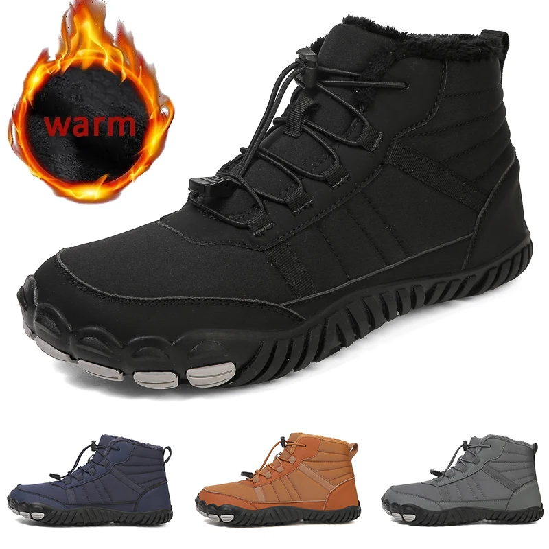 

2024 New Men's Winter Shoes Outdoor Sports Solid Color Anti Dirty Snow Boots Warm Long Plush Wear Resistant Women's Casual Shoes