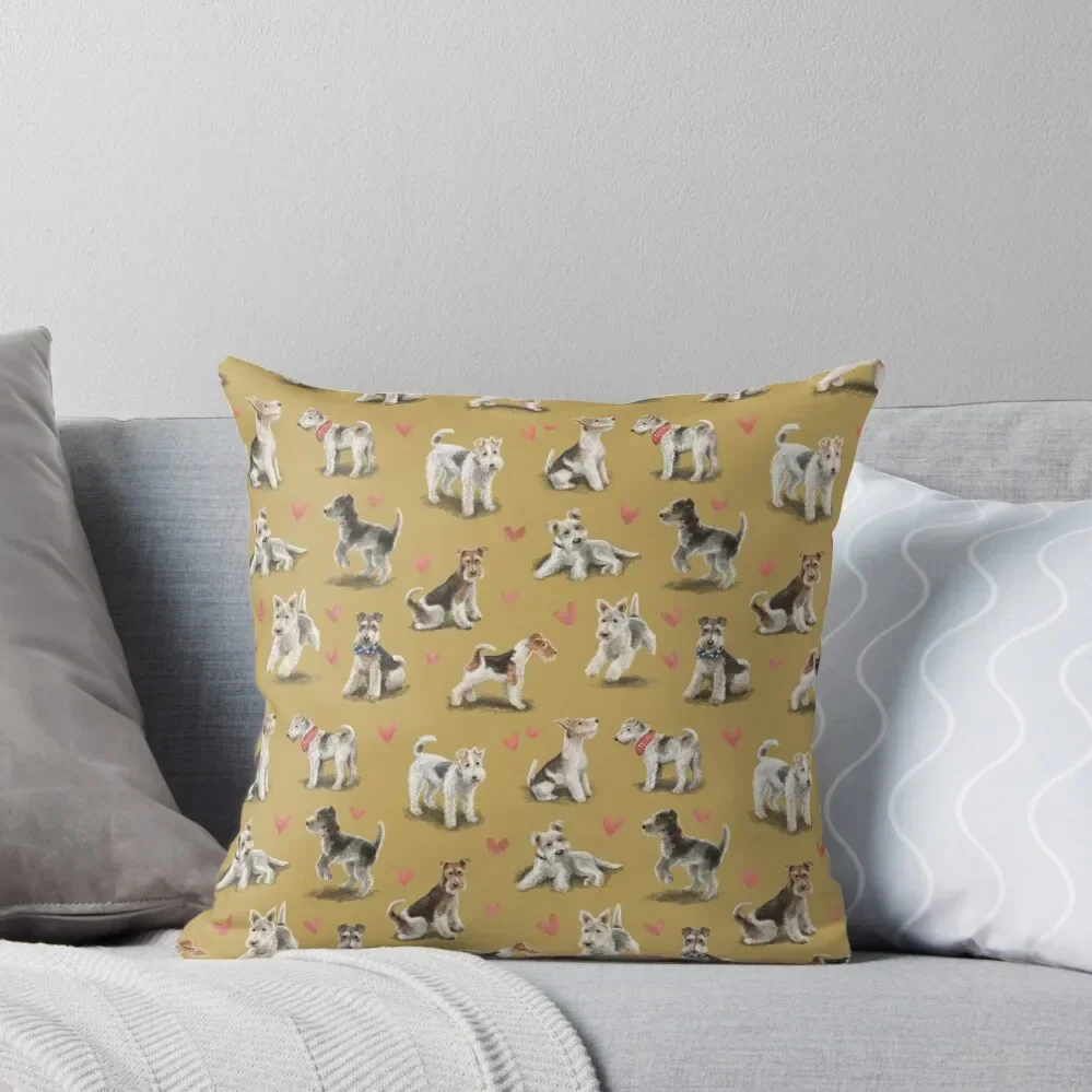 

The Fox Terrier Throw Pillow Room decorating items Pillow Cases Pillow