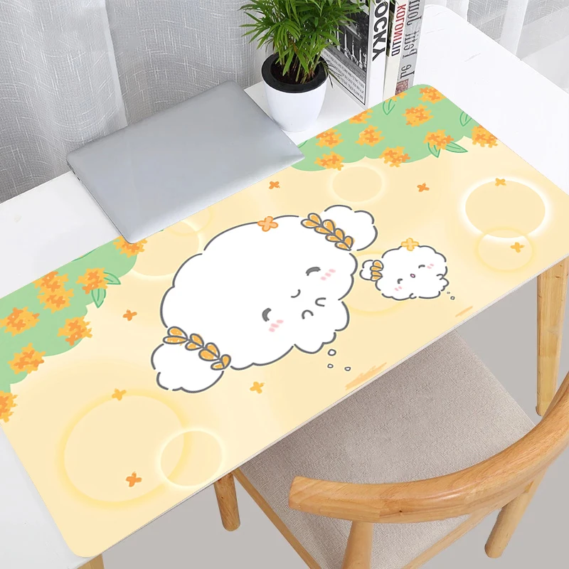 Mauspad Cogimyun Edge Weiß Computer Laptop Anime Tastatur Mauspad Großes Mousepad Tastaturen Pad Gamer Decoracion Schreibtischunterlage