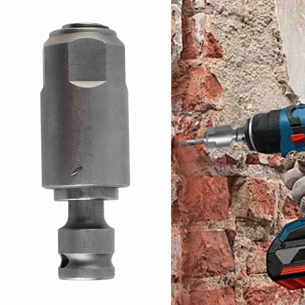 

High Carbon Steel Impact Wrench Converter Round Shank 2 Pits 2 Grooves Electric Hammer Adapter Wrench Adapter