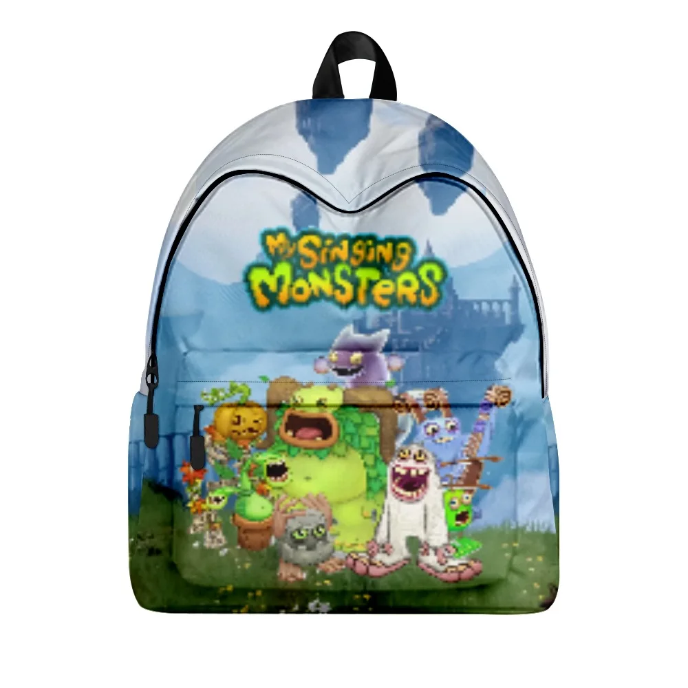 

Luxury Popular My Singing Monsters student Bookbag Notebook Backpacks 3D Print Oxford Waterproof Casual Travel Backpacks