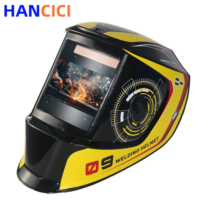 Big 4 Arc Sensor DIN5-DIN13 Solar Auto Darkening TIG MIG MMA Grinding True Color Welding Mask/Welder Cap/Welder Glasses PC Cover