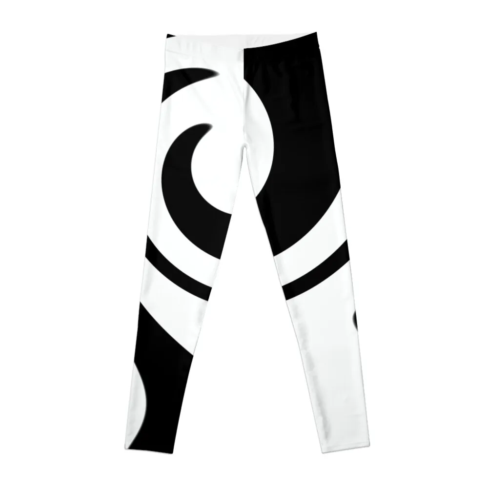 

abstract black and white spiral Leggings Fitness clothing Sports pants woman flared Womens Leggings