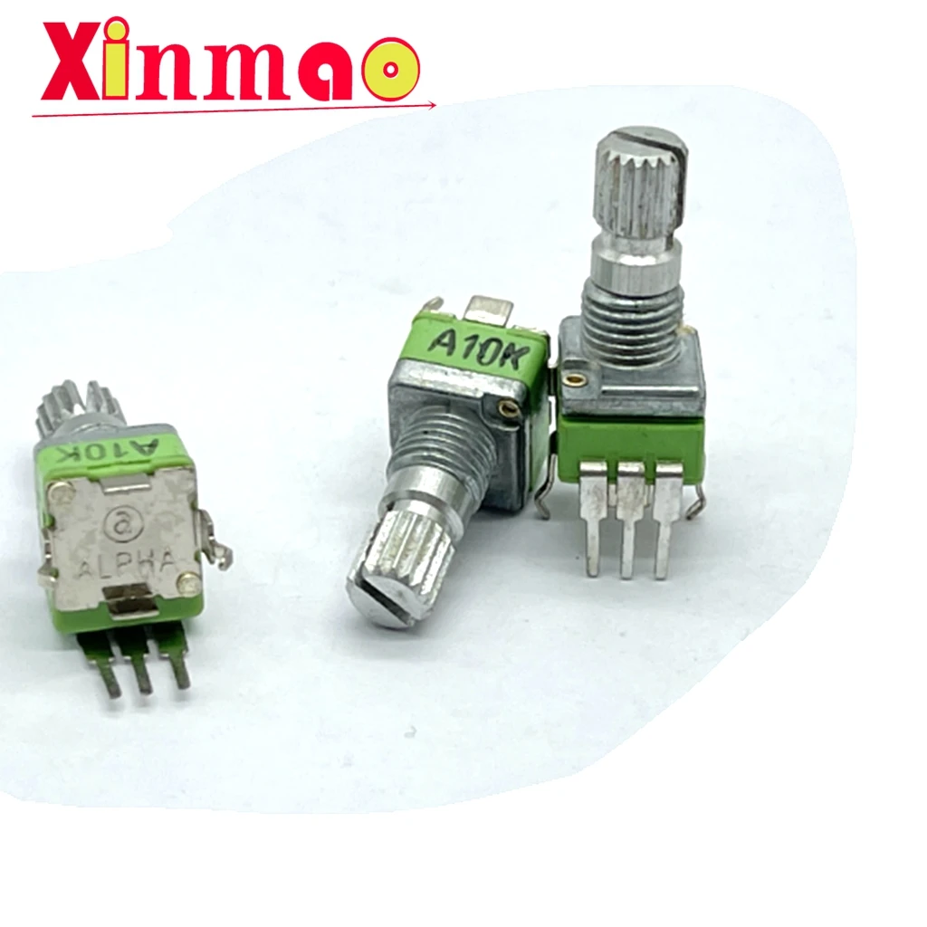 ALPHA Taiwan Aihua RK091F Precision Single Potentiometer Amplifier Volume Adjustment A10K Axis Length 15mm