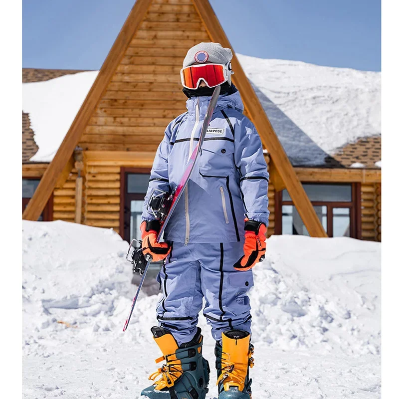 

Unisex Children‘s Skiwear Girls Boys Ski Set Kid Ski Jacket Waterproof Snowboarding Sets Outdoor Sports Skiing Snow Suit 4-13T