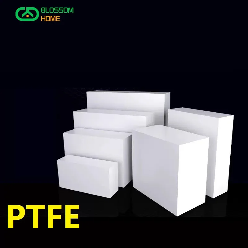 Thickness 1mm 2mm 3mm 5mm PTFE Sheet PTFE Plate PTFE Board Block Polytef Plate Anti-Corrosion Size 100x100/120x120/150x150mm