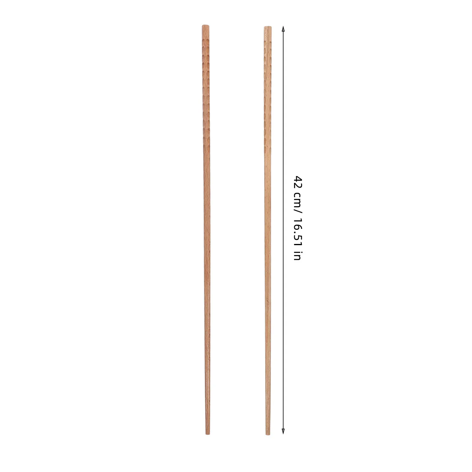 1Pair Extra Long Beech Wood Chopsticks Extended Design for Hot Pot Deep Frying Reusable Natural Wooden Cooking Chopsticks