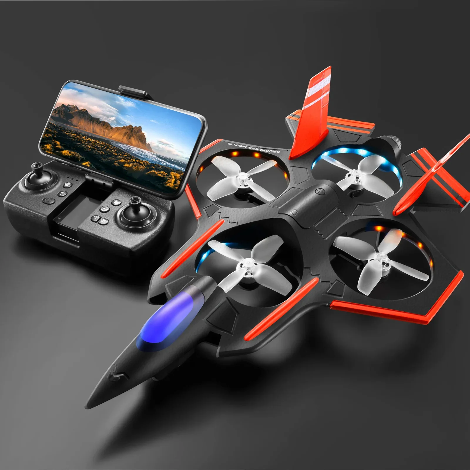 RC Foam Drone with Double HD Camera Glider Remote Control Aircraft Plane Fighter Brushless Motor Glider Airplane EPP Foam Drone
