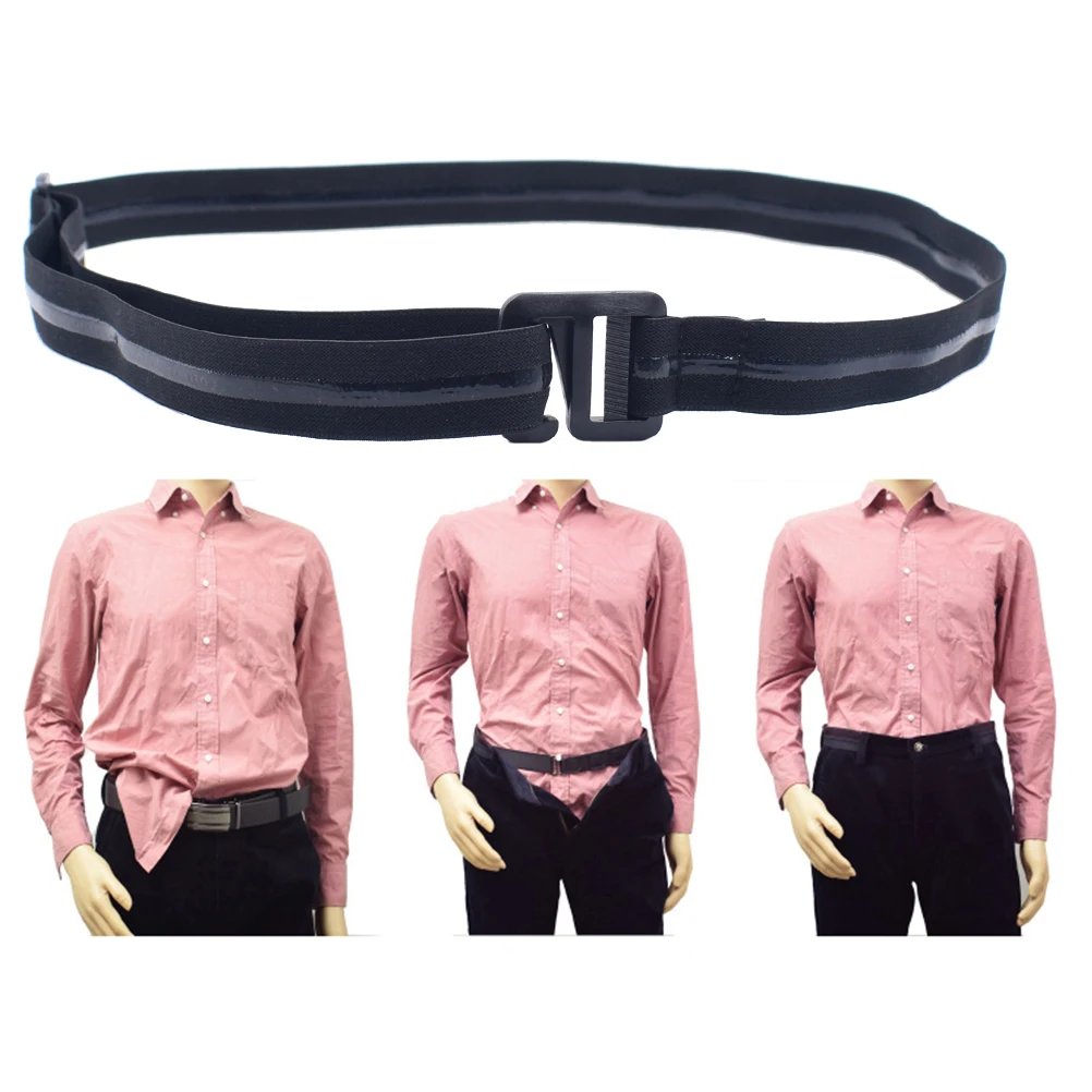 

Non slip Anti wrinkle Straps Shirt Lock Belt Adult Black Undergarment Women Men Sweat Resistant Elastic Stay