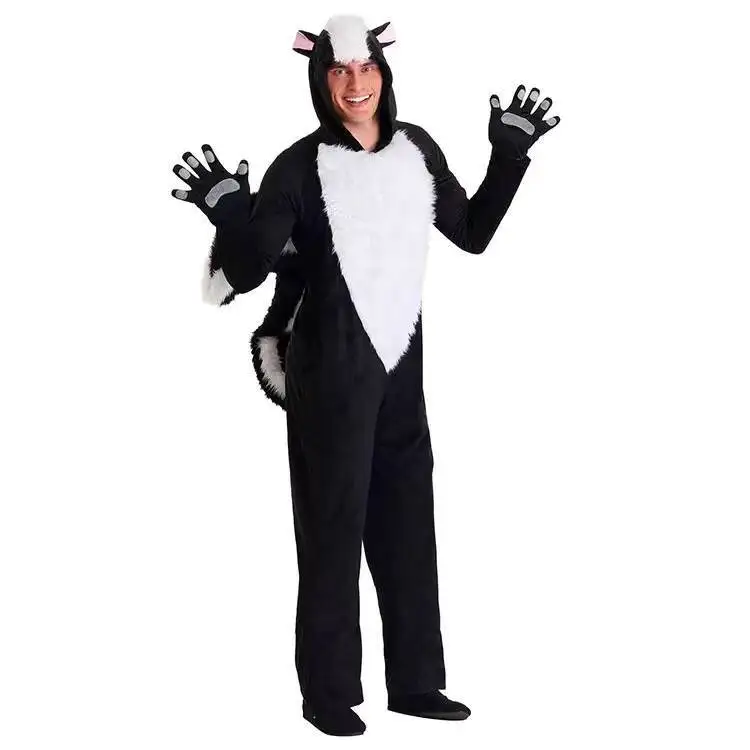 Halloween Cosplay Carnival Party Stage Performance Adult Animal Skunk Civet Costume Men Party Costume