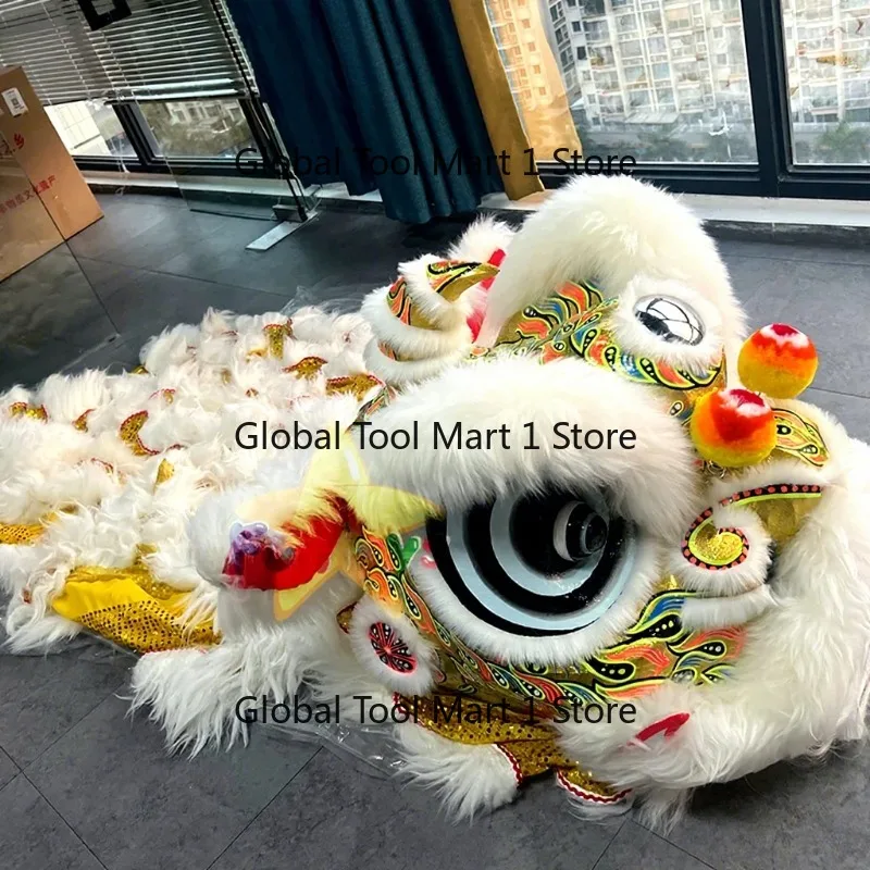 New Year's Adult Lion Dance Wool Props Plush Dragon Lantern Performance Authentic Costumes