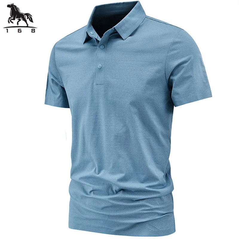 

Men's high quality summer new lapel men's short sleeve polo shirt fringe solid color business casual men's polo shirt M-5XL 2562