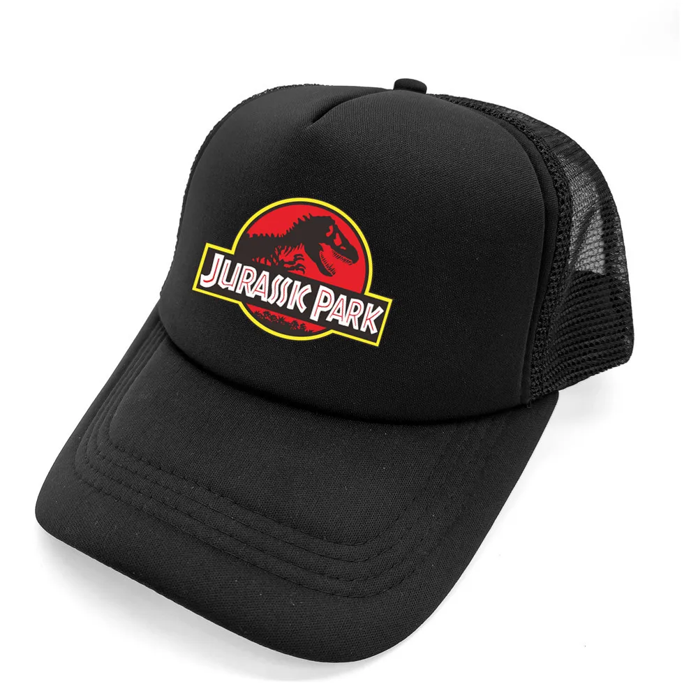 Jurassic Park Trucker Cap Men Funny Jurassic Park Dinosaur Hat Baseball Cap Cool Summer Unisex Mesh Net Caps