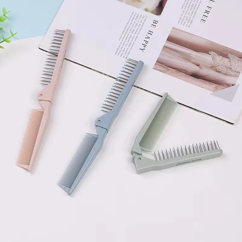 1pc Portable Travel Hair Comb Detangling Hair Brush Foldable Brushes Massage Comb Anti-Static Hair Combs Styling Tools