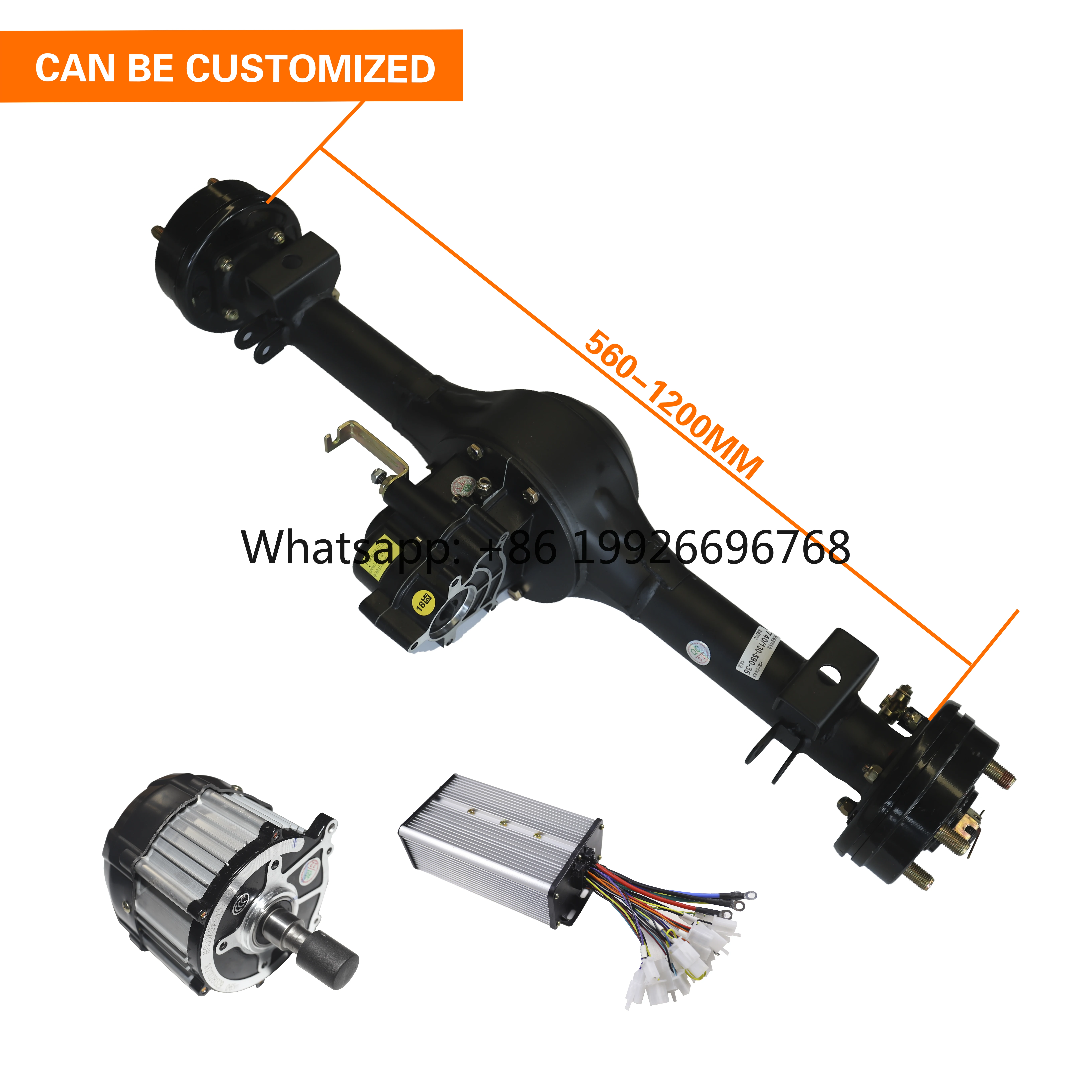 

Customized E Rickshaw Spare Parts Rear Axle Differential Rear Axle with Bldc Motor Integrated 130