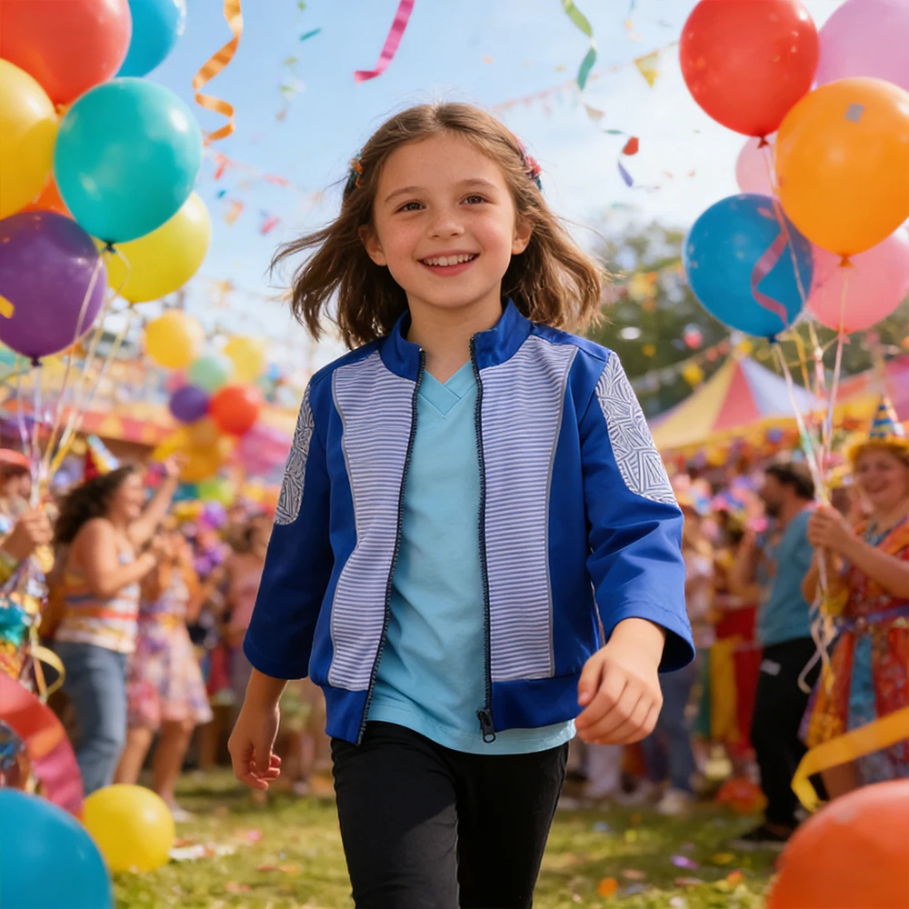 

New Movie Crazy Zoo Cosplay Costume Rabbit Police 3 Pieces Sets For Children Carnival Clothing Girls Suit Birthday Dress Up