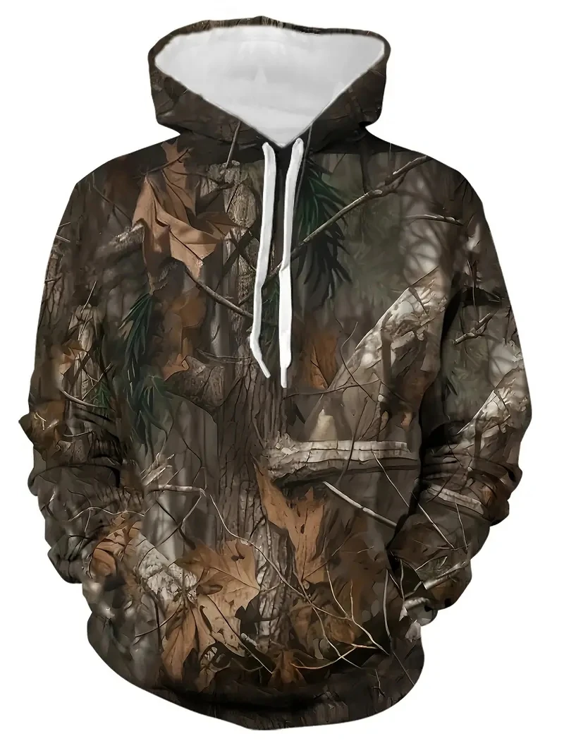 

Pop Spring Autumn Leaves Camouflage 3D Hoodies,Man/Women Loose Tops Designer Sweatshirt Oversized Harajuku Y2k Clothes Pullover