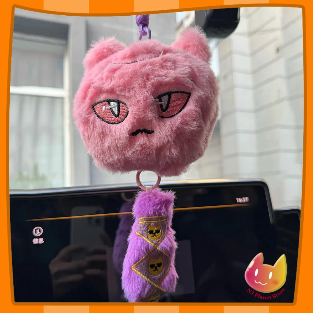 18cm Anime JOJO Kira Yoshikage Cosplay Keychain Cute Plush Stuffed Cotton Doll Backpack Pendant Keyring Christmas Decoration