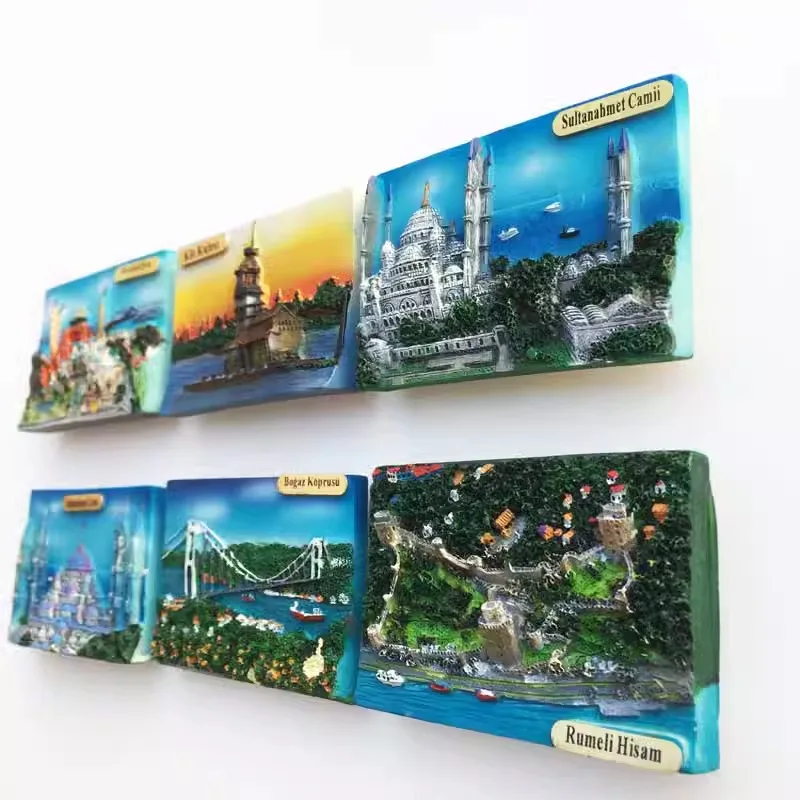 Travel memorial decoration collection crafts Creative Magnetic refrigerator sticker Istanbul, Turkey landmark attractions