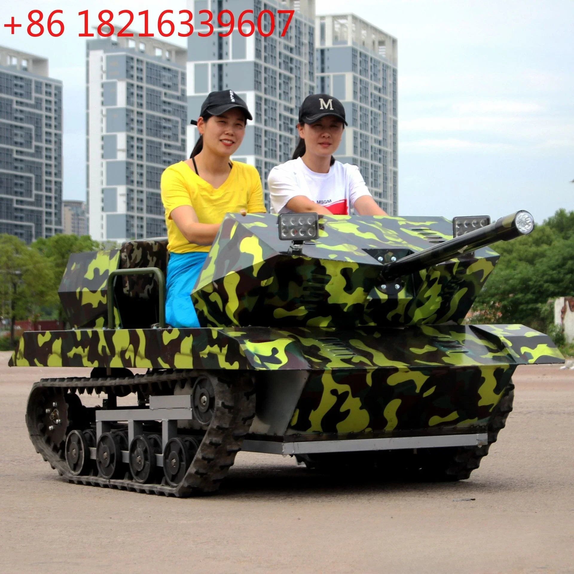 200CC Double Off-Road ATV Playground Tank Type All-Terrain Snowmobile Track Amusement Equipment