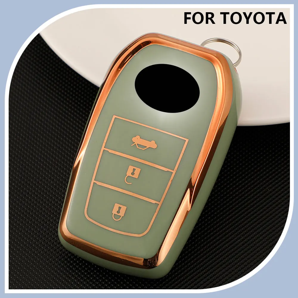 TPU Car Key Case Cover for Toyota Chr Rav4 Auris Avensis Prius Aygo Camry Corolla Land Cruiser 200 Prado Crown Fob Accessories